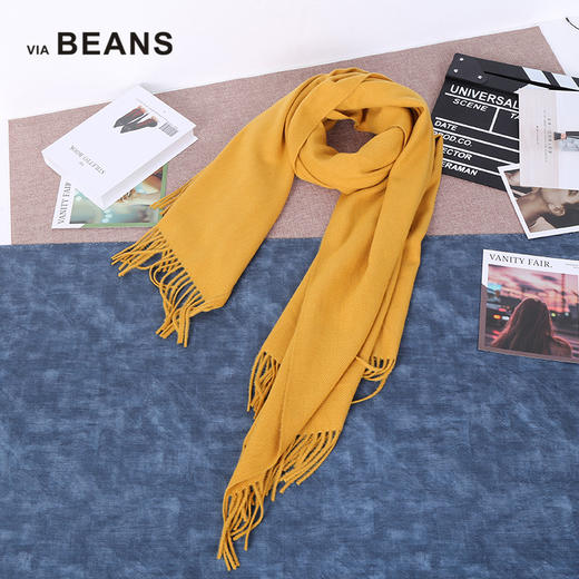 viabeans大流苏净色围5024350023