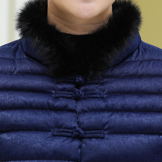 FLO-F1458-801新款水貂毛立领羽绒棉服 商品图3