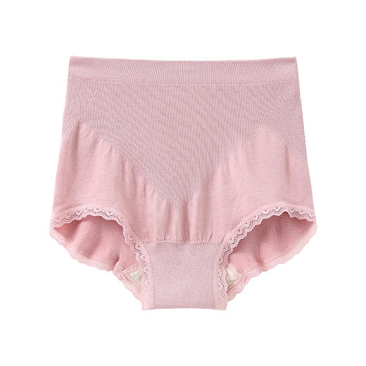 【必败榜——一年四季都好穿的小内】妈妈也可以穿 1909微塑身 臀部织造工艺别致 远红外 抗菌抵挡 秋冬纯色粘纤透气微塑身美体无缝生态裆女内裤　女士三角裤 商品图3