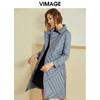 VIMAGE纬漫纪春季新款百搭纯色轻薄收腰白鹅绒羽绒服女中长款V1211805 商品缩略图1