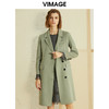 VIMAGE纬漫纪春季新款简约单排扣通勤显瘦羊毛呢大衣女中长款V1314903 商品缩略图1