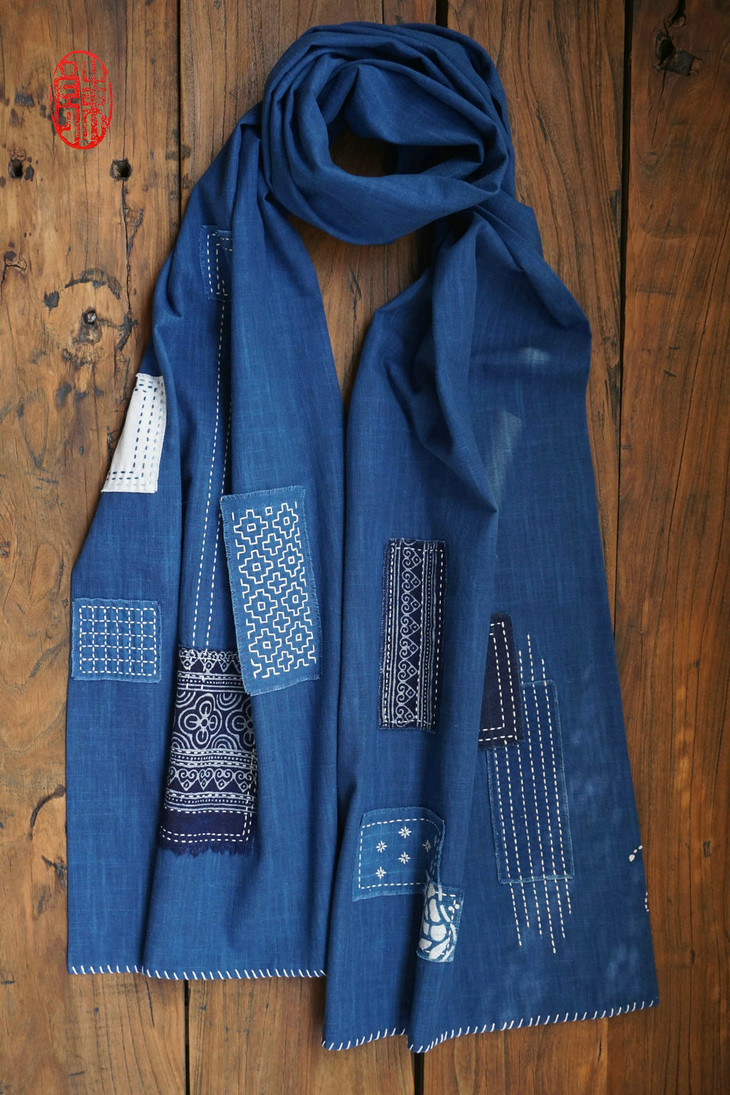 暖暖2刺子绣拼布围巾东良手作工坊