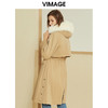 VIMAGE纬漫纪冬季加厚保暖兔毛内里奢华狐狸毛收腰派克服V1293805 商品缩略图3
