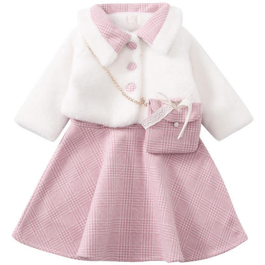 ZCY-新款韩版加厚水貂绒公主裙两件套 商品图4