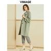 VIMAGE纬漫纪春季新款清新高级纯色单排扣羊毛呢大衣女中长款V1314905 商品缩略图1