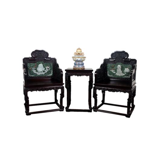 十二生肖红木镶玉太师椅 商品图12