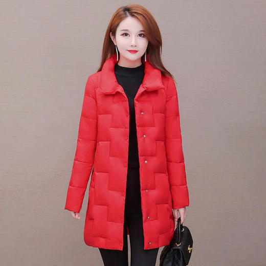 YWE-MLN99121羽绒棉中长款时尚气质轻薄保暖棉服 商品图2