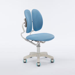 乐同 双背椅 儿童学习椅双背童趣椅可升降人体工学椅护脊椎 WR-218A 粉蓝色