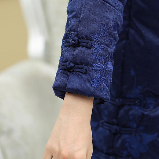 FLO-F1458-801新款水貂毛立领羽绒棉服 商品图4