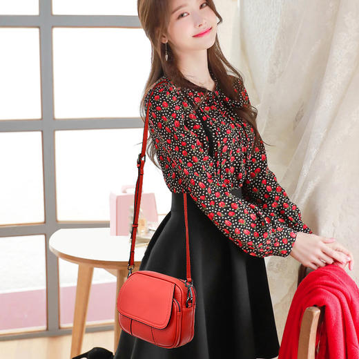 LCB-1957韩版时尚新款头层牛皮女士单肩包 商品图0