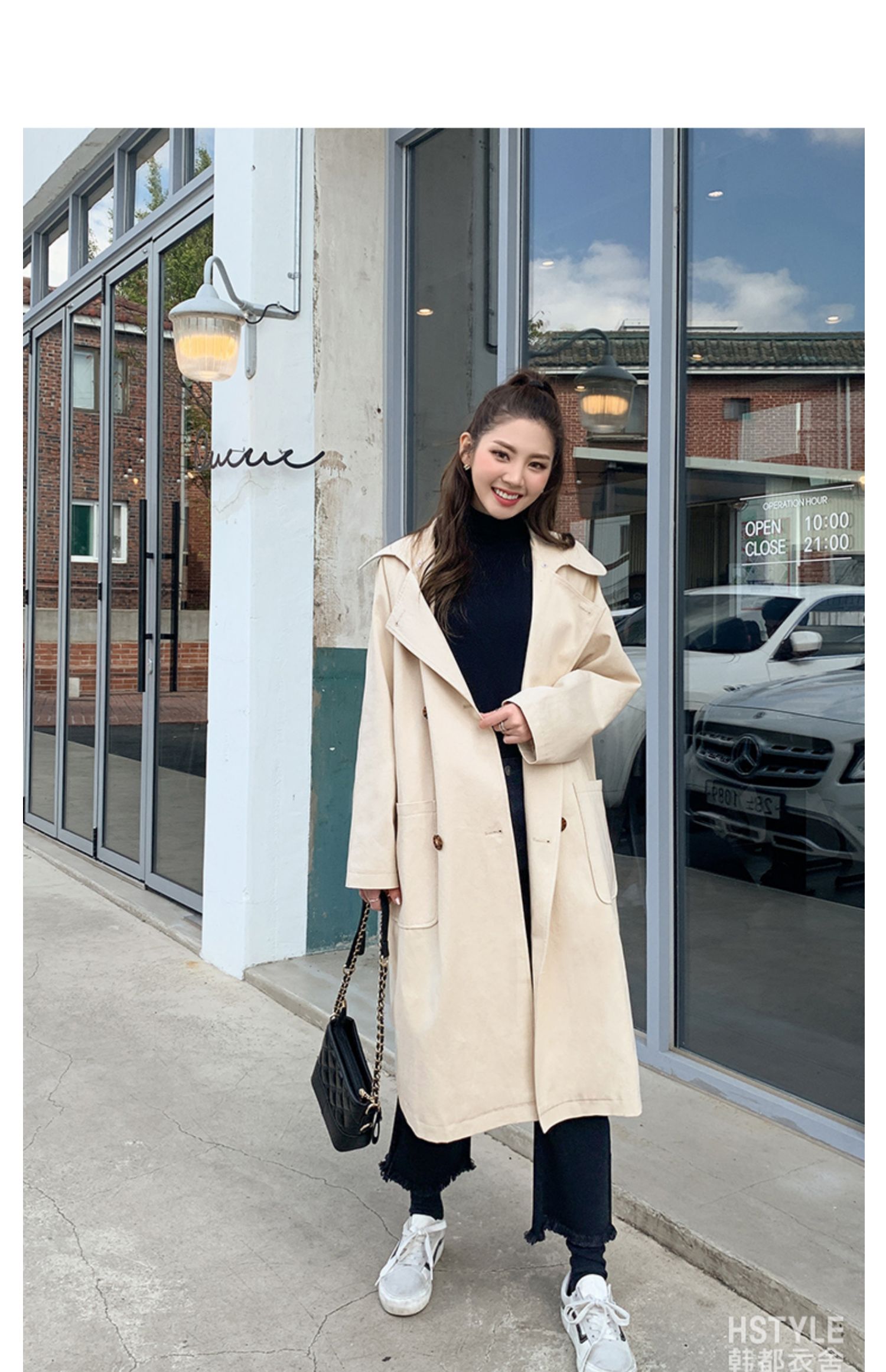 韩都衣舍2020春装新款韩版女装中长款宽松直筒小个子风衣ru2038筱