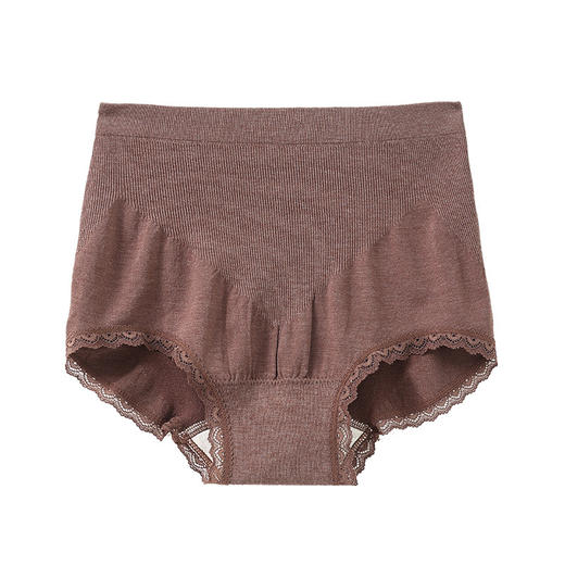 【必败榜——一年四季都好穿的小内】妈妈也可以穿 1909微塑身 臀部织造工艺别致 远红外 抗菌抵挡 秋冬纯色粘纤透气微塑身美体无缝生态裆女内裤　女士三角裤 商品图0