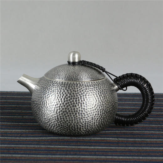 《独持清韵》纯手作足银手把壶（定） 商品图0