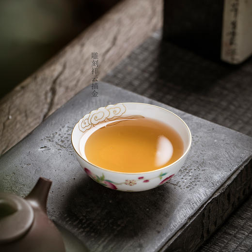 功夫茶杯单杯主人杯品茗杯景德镇陶瓷粉彩手绘纯手工茶盏单个白瓷 商品图2
