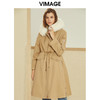 VIMAGE纬漫纪冬季加厚保暖兔毛内里奢华狐狸毛收腰派克服V1293805 商品缩略图2