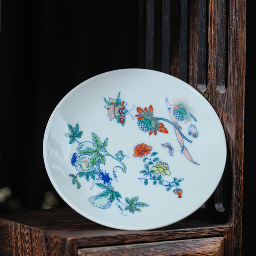 宝瓷林青花斗彩缠枝瑞果盘 商品图2