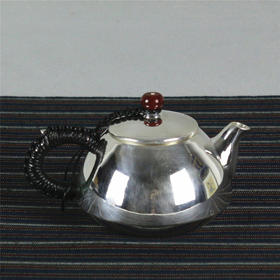 《素心清品》纯手作足银手把壶