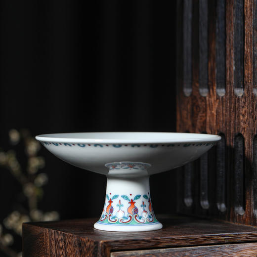 宝瓷林青花斗彩缠枝瑞果盘 商品图4