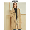 VIMAGE纬漫纪冬季加厚保暖兔毛内里奢华狐狸毛收腰派克服V1293805 商品缩略图1