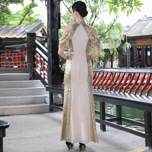 DLQ-A2007时尚亮片晚礼服年会主持人宴会连衣裙 商品图1