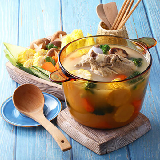 美国康宁晶彩透明浅汤锅 商品图1