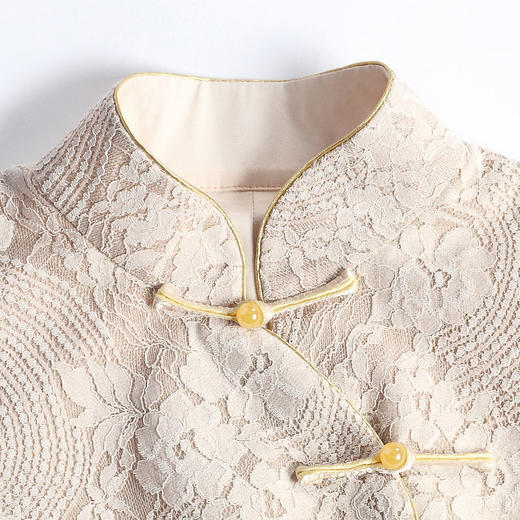 DLQ-A2195秋冬改良长袖拜年服过年旗袍两件套 商品图2