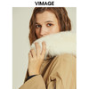 VIMAGE纬漫纪冬季加厚保暖兔毛内里奢华狐狸毛收腰派克服V1293805 商品缩略图0