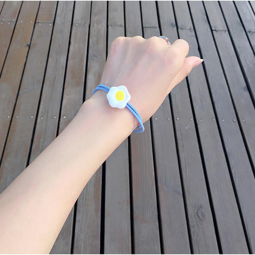 【一套五款颜色】可爱荷包蛋发绳头绳发饰少女简约橡皮筋创意时尚饰品 商品图2