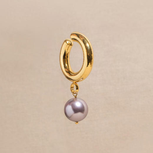 Chabaux Strong Enough 系列“黑珍珠”耳夹（大号/小号） 商品图4