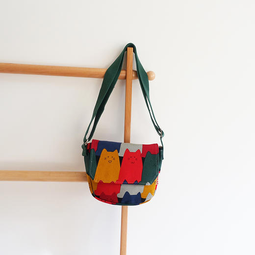 HUJI祤集Flap斜挎包插画呆呆猫 商品图0