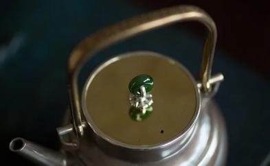 「茶器」银壶 甑型玉盖提梁壶 商品图1