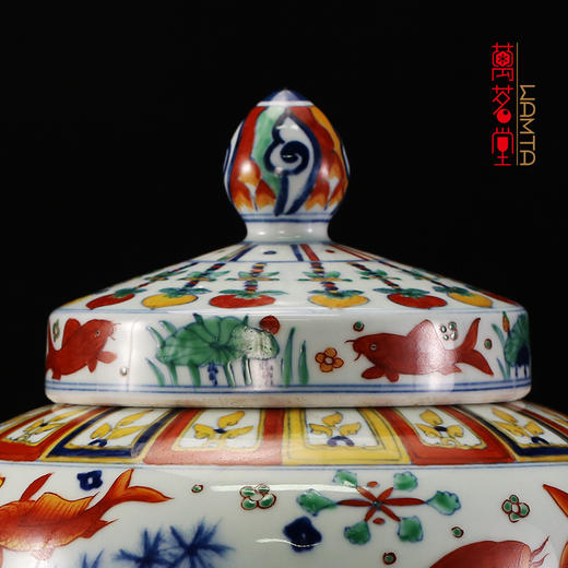 勇士的荣耀(15)典藏老酒（五彩鱼藻纹盖罐）3.5L 商品图1