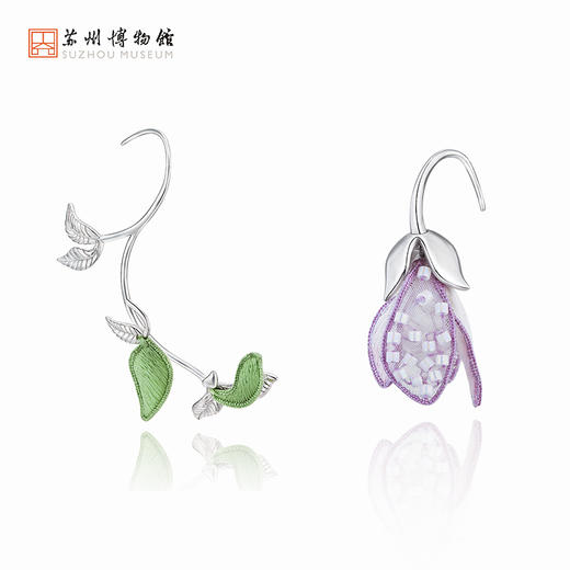 苏州博物馆《怀·玉兰》系列苏绣银镀白金首饰 商品图1