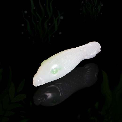 和田玉（白玉飘翠）挂件--锦鲤 21g 商品图2