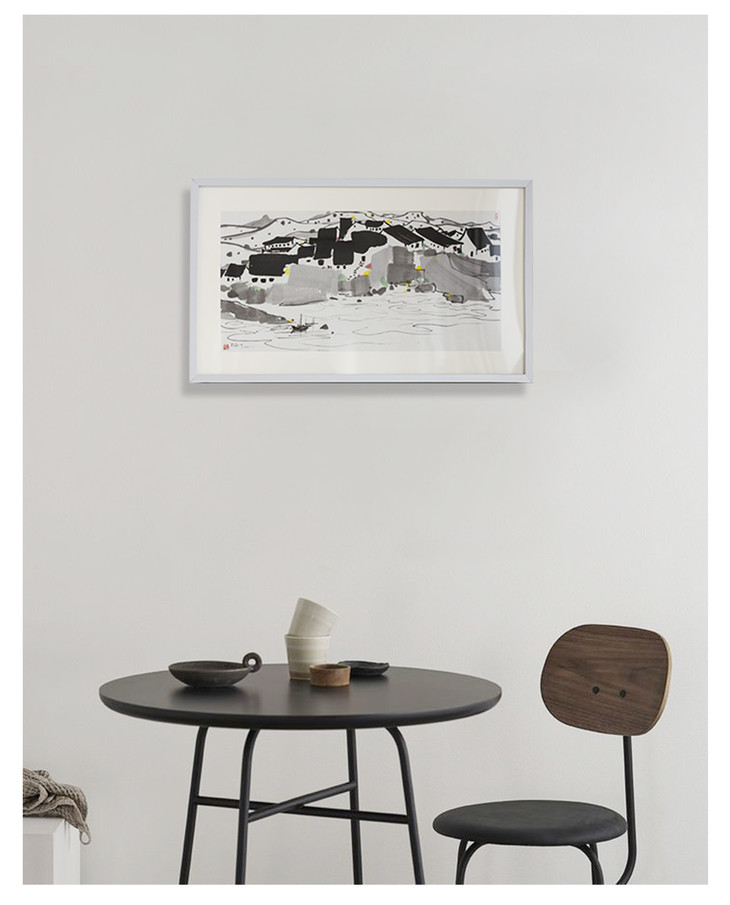 吴冠中复刻小版画江村