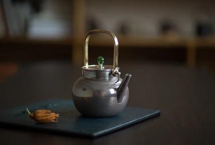 「茶器」银壶 甑型玉盖提梁壶 商品图2