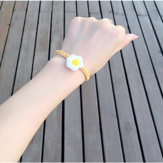 【一套五款颜色】可爱荷包蛋发绳头绳发饰少女简约橡皮筋创意时尚饰品 商品图3