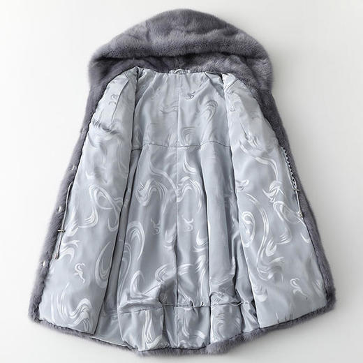 HH-YTM2003MC新款进口整貂连帽貂皮大衣外套 商品图2