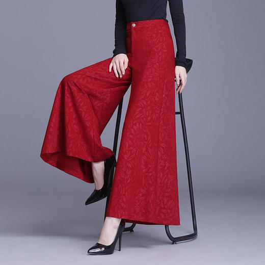 XTY8902 阔腿裙裤女2020春秋新款时尚宽松显瘦九分裤大脚a字休闲裤子 商品图2