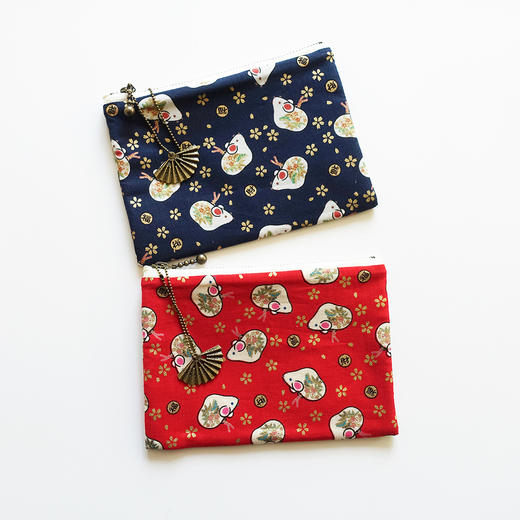 HUJI祤集Komon收纳包风の花落樱小陶鼠 商品图2