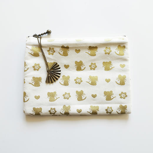 HUJI祤集Komon收纳包风の花爱心小金鼠 商品图2