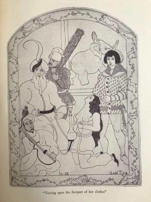 限量签名本 1925年 薄伽丘《十日谈》(全2卷)克拉拉·苔丝插图 漆布