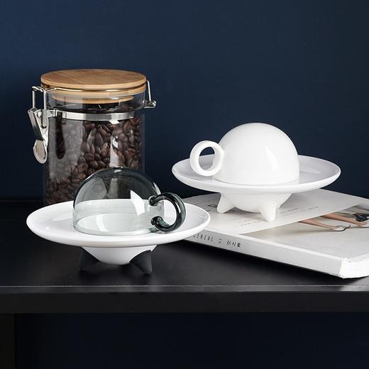 膳佳家居现代创意飞碟咖啡杯马卡龙色北欧轻奢水杯下午茶杯碟套装 商品图5