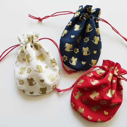 HUJI祤集Pippin收纳袋风の花爱心小金鼠 商品图1