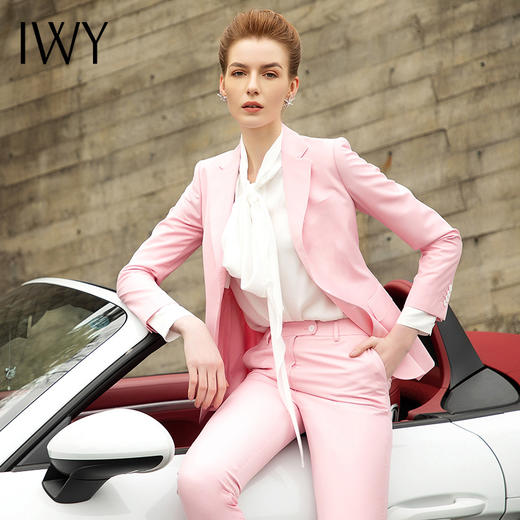 IWY/粉色职业西装日常通勤工作服201001CP1+201050B1 商品图4