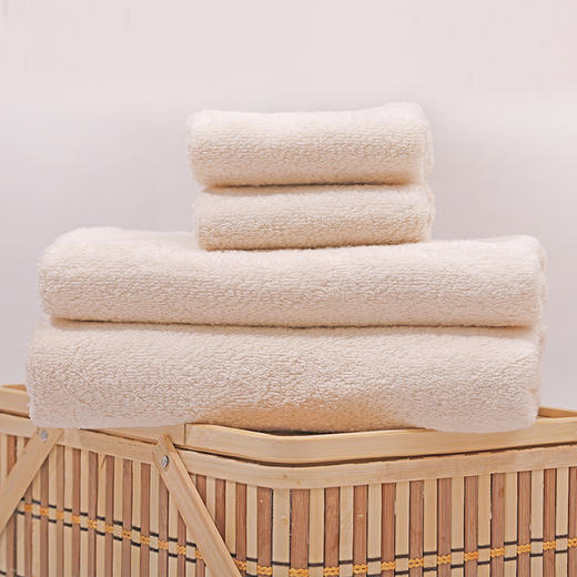 无印染纯棉裸色 柔软蓬松 面巾浴巾 组合套装 商品图0
