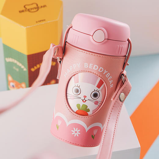 韩国杯具熊BEDDYBEAR新品酷儿系列儿童吸管保温杯BJX10 商品图3