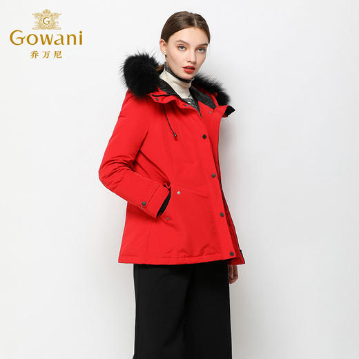 乔万尼时尚短款羽绒服小个子红色外套冬季EN4T785 商品图2