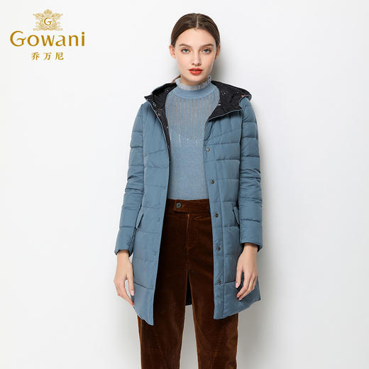 乔万尼羽绒服冬季两面穿保暖羽绒服中长款EN4T853 商品图2