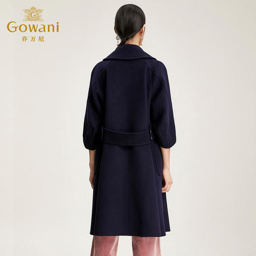 【100%绵羊毛】乔万尼冬季流行羊毛大衣时尚直筒毛呢大衣女中长款外套EN4A793 商品图2